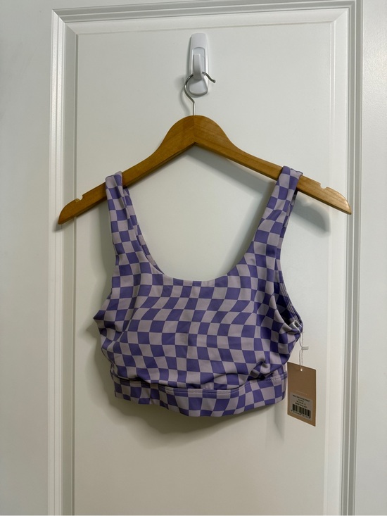 Wilo The Label Other - Wilo the Label Lilac Checked Scoop Sports Bra NWT